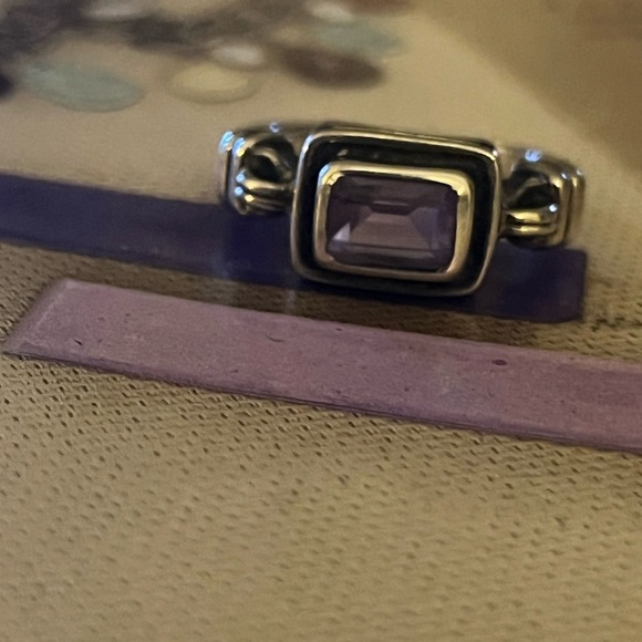 Silpada Sterling Silver and Faceted Amethyst 
Ring - Picture 5 of 14
